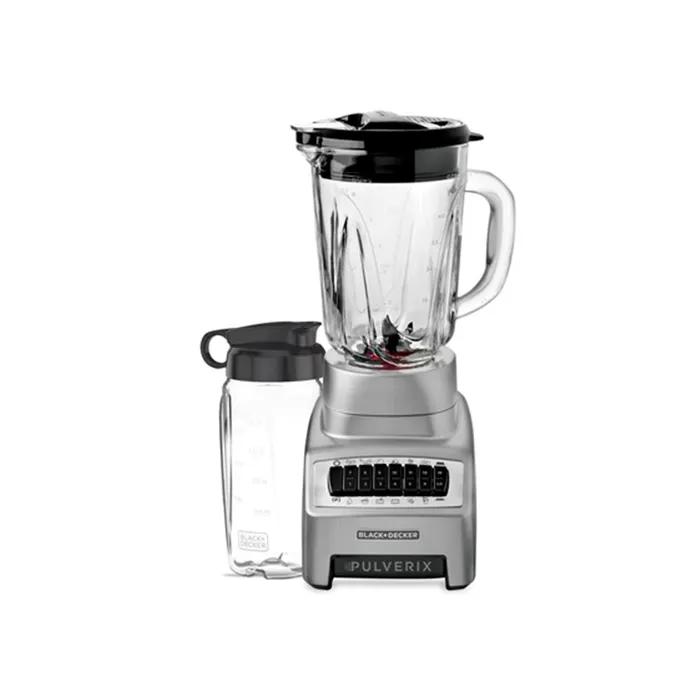 Licuadora Black + Decker 700w plata con vaso personal, modelo BL1140MS, 12 velocidades.