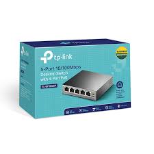 TP-link switch omada de escritorio de 5 puertos a 10/100 Mbps con PoE de 4 puertos - TL-SF1005P