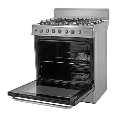 Midea Cocina De gas de 30" 6 quemadores Plateado MGS30FS1BEABG