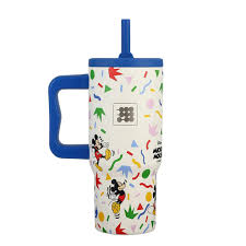 TERMO CUBITT KIDS 24 OZ DISNEY MICKEY with colorful design and straw, ideal for keeping drinks cold on adventures.