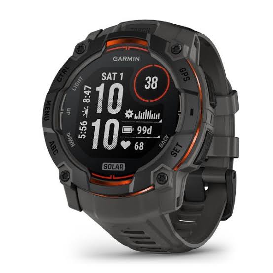 Reloj inteligente GARMIN Instinct® 3 – 50 mm, Solar, Negro con pantalla y diseño resistente para actividades al aire libre.