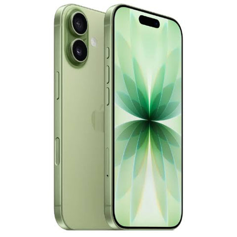 iPhone 17 256GB Verde Apple with Super Retina XDR OLED display and dual cameras, showcasing elegant green finish.