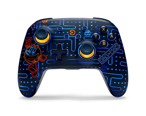 CONTROL NINTENDO SWITCH 2 PACMAN con diseño Neon Arcade inspirado en PAC-MAN, joysticks Hall Effect, botones programables, inalámbrico.