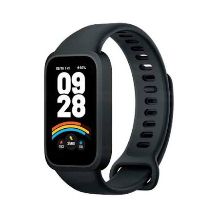 Banda Xiaomi Smart Band 9 Active 59885 Black con pantalla TFT de 1.47 pulgadas, monitoreo de salud y modos deportivos, color negro.
