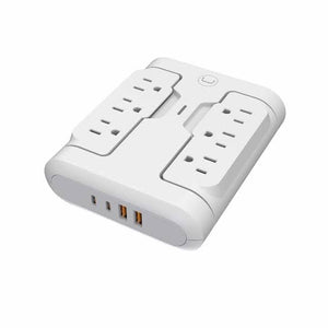 Regleta de pared unno tekno powerpod 6 en 1 usb-a usb-c pd 20w blanco pw5084wt