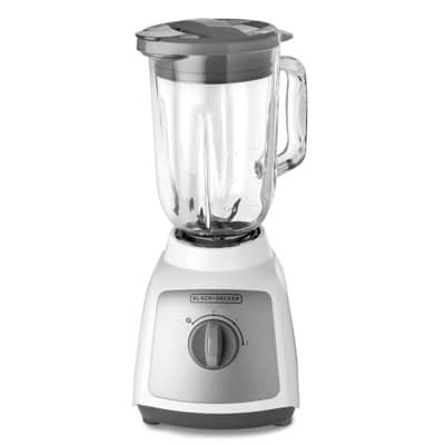 Black + Decker Licuadora 2 Veloc Jarra Vidrio 550W Blanca Blbd202Gw