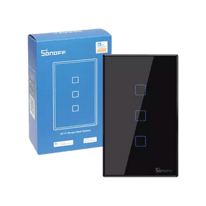 Interruptor Inteligente Wi-Fi Rf Tx 3 Botones Negro Apagadores Inteligentes Costa Rica