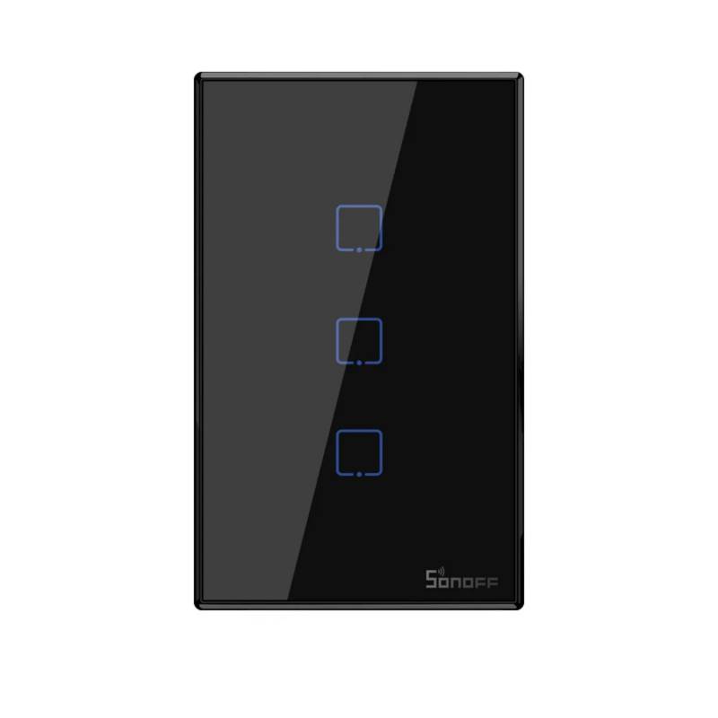 Interruptor Inteligente Wi-Fi Rf Tx 3 Botones Negro Apagadores Inteligentes Costa Rica