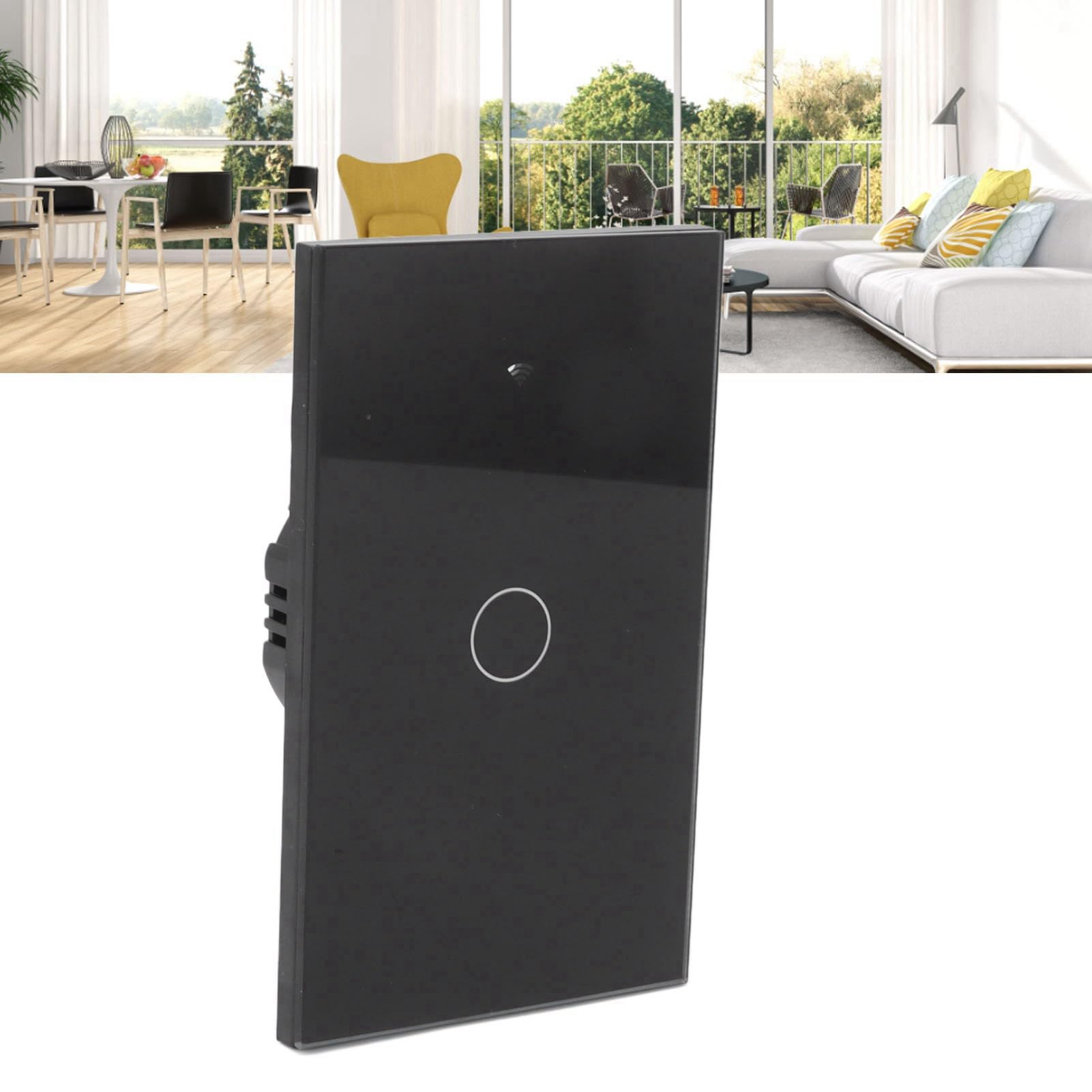 Interruptor Sencillo Smart Wifi Touch Negro 85-240V Apagadores Inteligentes Costa Rica