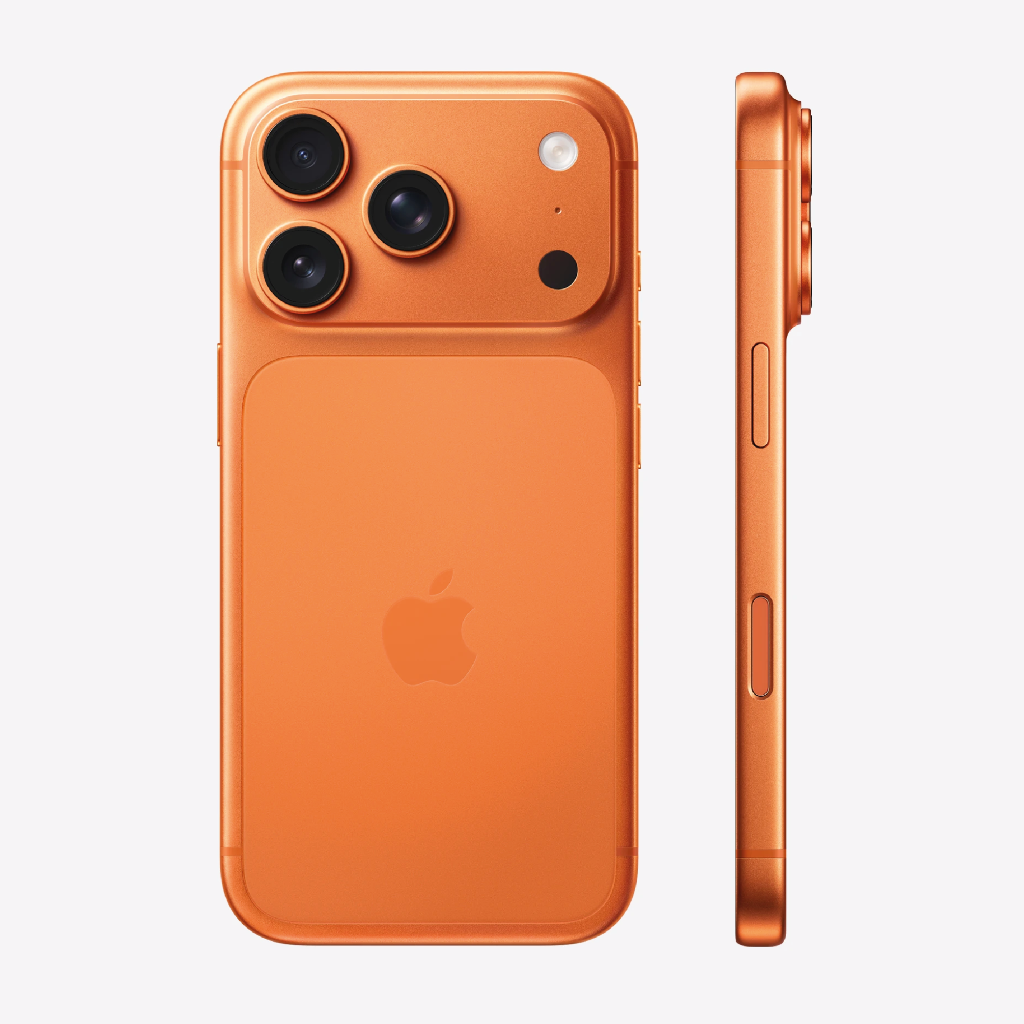 iPhone 17 Pro Apple por encargo naranja con cámaras Pro Fusion, diseño unibody de aluminio y Ceramic Shield 2