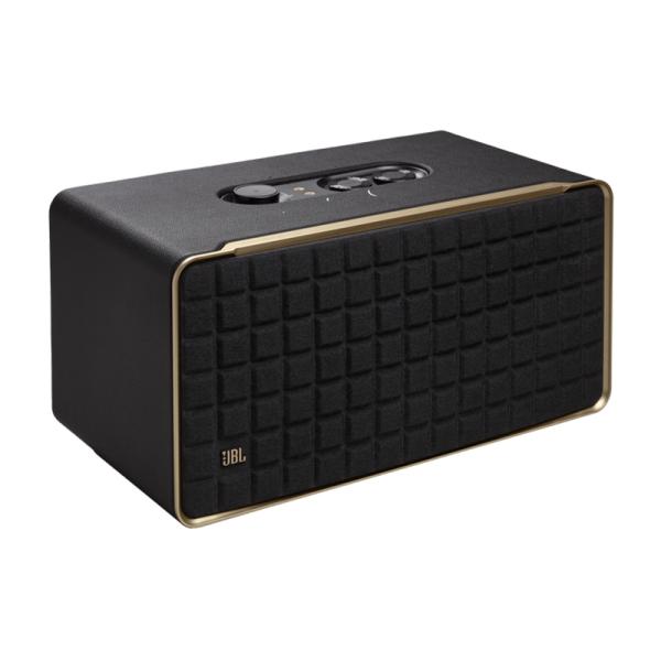 PARLANTE JBL AUTHENTICS 500 270W BLUETOOTH / WIFI / 3.5MM JBLAUTH500BLKAM - altavoz negro con rejilla texturizada y marco dorado