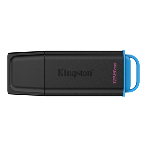 Kingston memoria exodia negra/ azul 128GB USB 3.2 - DTXG2/128GB, showing portable storage USB drive design.