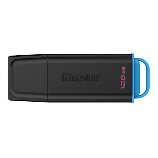 MEMORIA USB 128GB KINGSTON DATATRAVELER EXODIA G2 DTXG2/128GB USB-A 3.2 GEN 1 NEGRO con diseño negro y protector azul