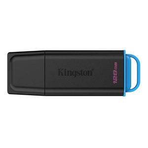MEMORIA USB 128GB KINGSTON DATATRAVELER EXODIA G2 DTXG2/128GB USB-A 3.2 GEN 1 NEGRO con diseño negro y protector azul