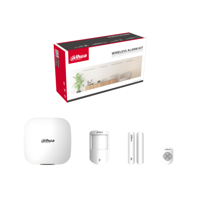 Kit Alarma Dahua ARC3000H-03-FW2 WiFi 4G/3G con Panel, PIR, Contacto y Control