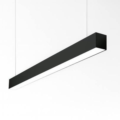 Lampara LED lineal colgante tricolor 32W 1200X50X70 negra AC85-277V