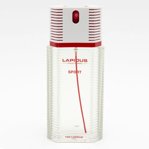 LAPIDUS POUR HOMME SPORT 100ML EDT H perfume bottle with red accents