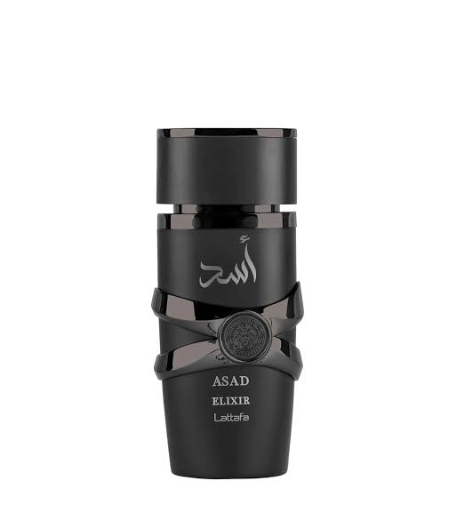 LATAFFA ASAD ELIXIR 100ML H EDP perfume bottle in black design