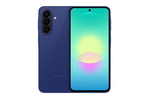 Teléfono celular Galaxy A27 5G 8GB/256GB Blue en vista frontal y trasera, con diseño elegante y pantalla vibrante.