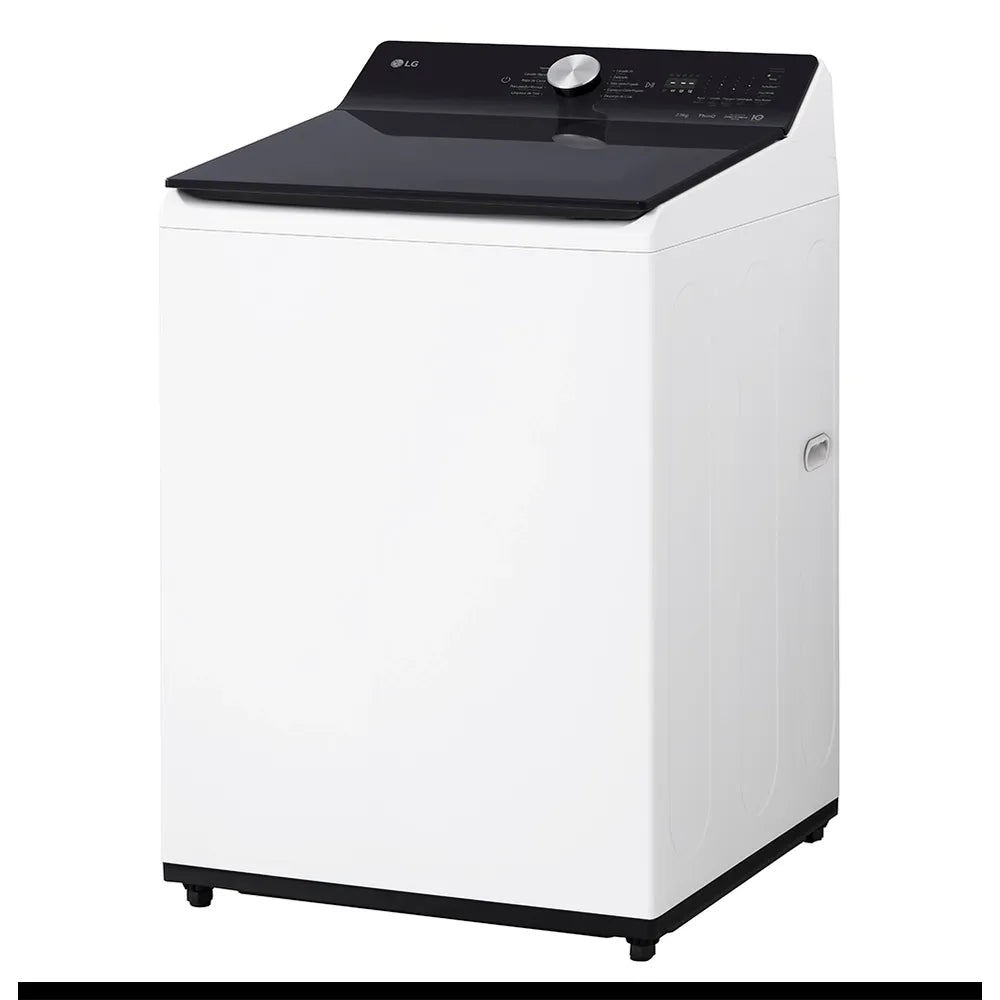 LG Lavadora Carga superior 23 kg color Blanco WT23EWTX6 con tecnología AI DD y TurboWash para ciclos rápidos y conectividad ThinQ.