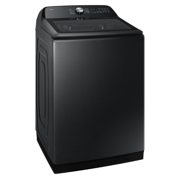 Lavadora Samsung 26 Kg Carga Superior Smart Check Active Bubble Negra WA26DG5500AVAP lavadora carga superior negra 26 kg con panel LED y tapa transparente