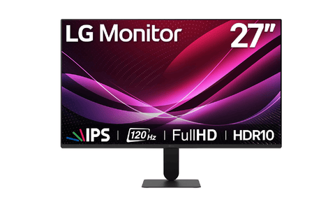 LG Monitor IPS Full HD de 27" con 120Hz y diseño sin bordes - 27U411B frontal view