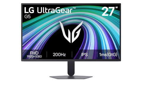 LG Monitor Gaming 27'' , FHD, 200 Hz, 1 ms 27G523B display front view