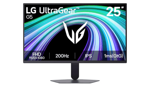LG Monitor Gaming 24,5'' , FHD, 200 Hz, 1 ms 25G523B with UltraGear display and AMD FreeSync for smooth gaming experience.