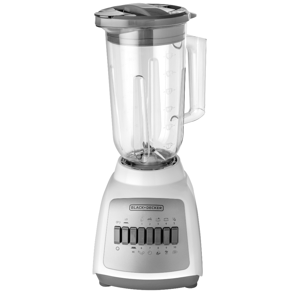 Licuadora Black + Decker 10 Veloc Jarra Plastica 550W Blanca Blbd210Pw Licuadoras Costa Rica