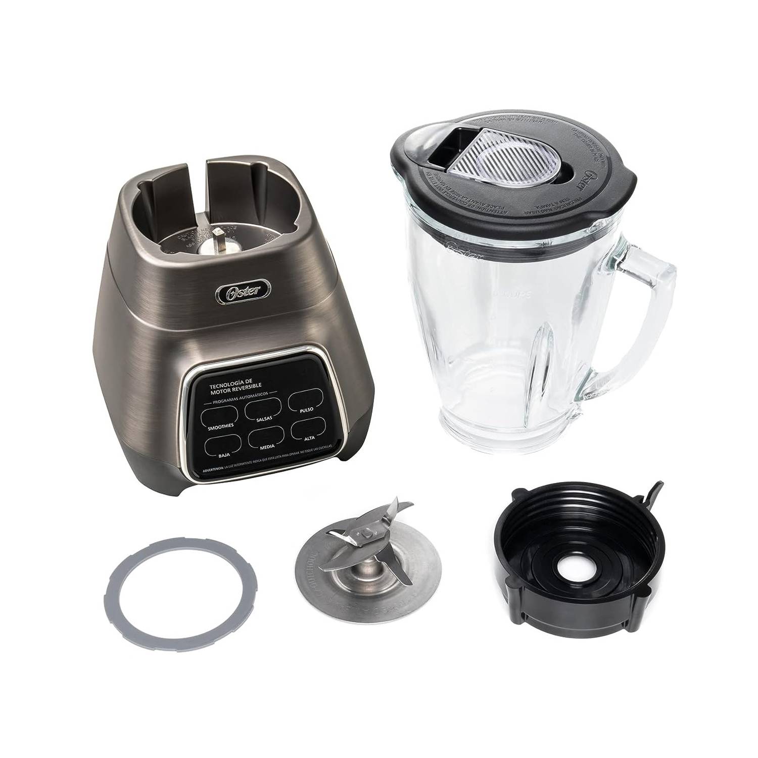 Licuadora Oster 1000W Con Tecnología Reversible Y Pantalla Táctil, Cuchilla Ampliada De Seis Aspas, Programas Automáticos Para Smoothies Y Salsas, Incluye Vaso Blend-N-Go De 750Ml. Licuadoras Costa Rica