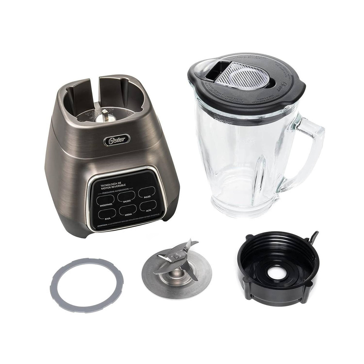 Licuadora Oster 1000W Con Tecnología Reversible Y Pantalla Táctil, Cuchilla Ampliada De Seis Aspas, Programas Automáticos Para Smoothies Y Salsas, Incluye Vaso Blend-N-Go De 750Ml. Licuadoras Costa Rica