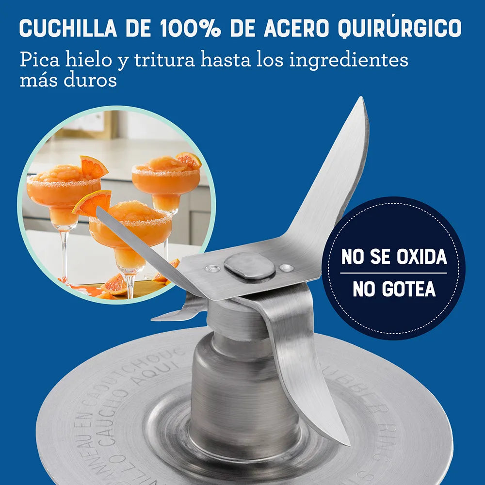 Licuadora Oster 2 Velocidades 500W Diseño Cromado Vaso De Vidrio 1.25L Cuchilla De Acero Pulveriza Hielo Productos De Cocina > Licuadoras Costa Rica