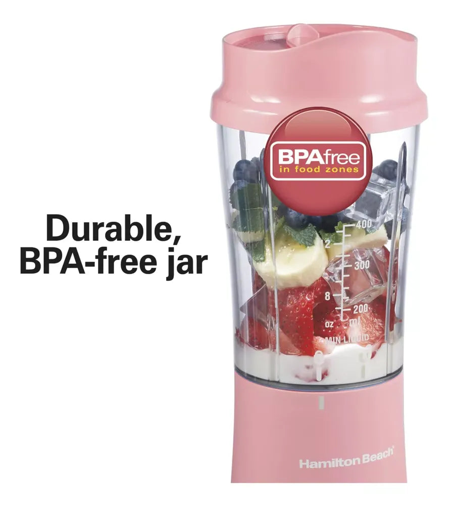 Licuadora Personal 175 W 0.6 L Plástico Rosado Hamilton Beach 51171 Productos De Cocina > Licuadoras Costa Rica
