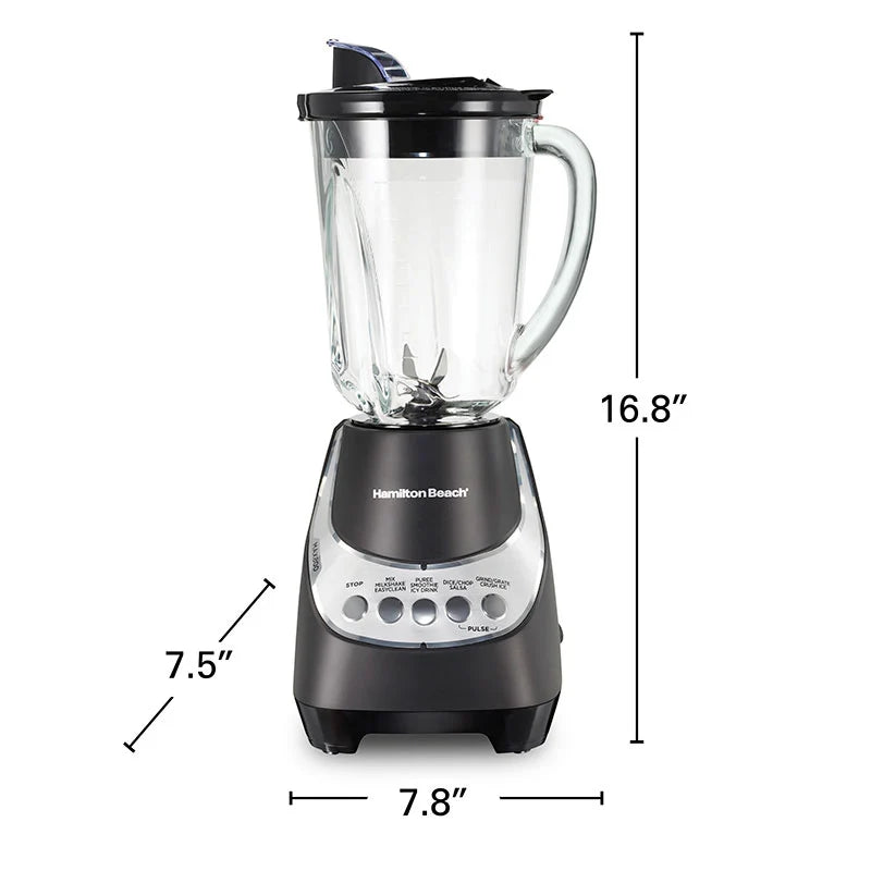 Licuadora Hamilton Beach Wave Action Silenciosa 800W 12 Funciones 48 Oz HB53530