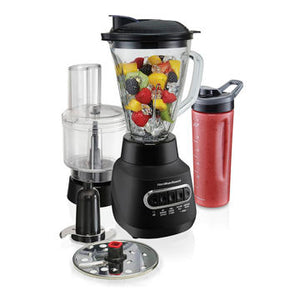 Licuadora Hamilton Beach MultiBlend 800W con Procesador y Vaso de Viaje HB58176