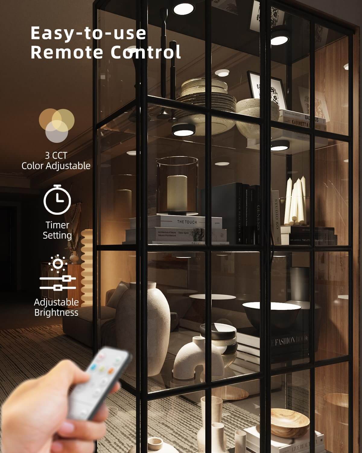 Luces LED de disco recargables por USB con control remoto, 2400 mAh, funciona con pilas, luces magnéticas Luces Led Costa Rica