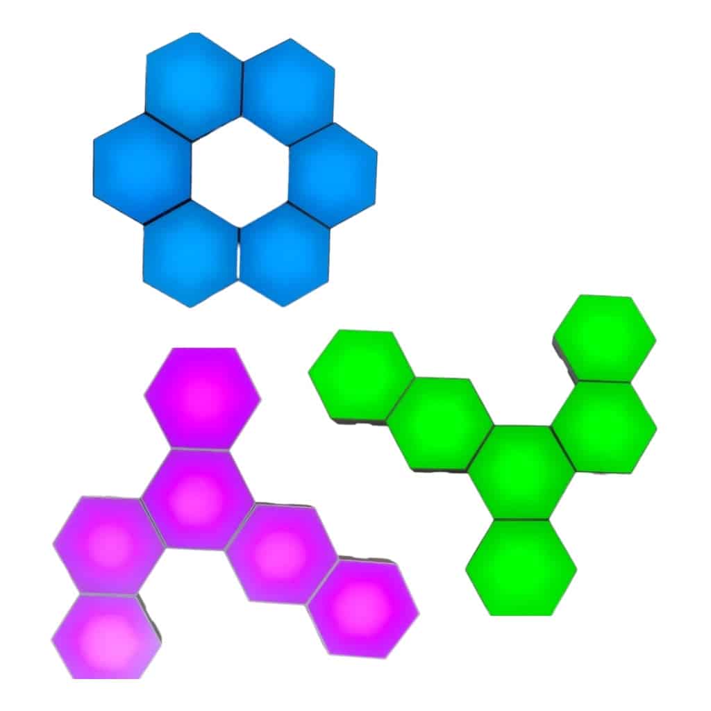 Luminaria Hexagonal Led 30W Wifi Rgb 6Pcs 85- 240V Bombillos Inteligentes Costa Rica