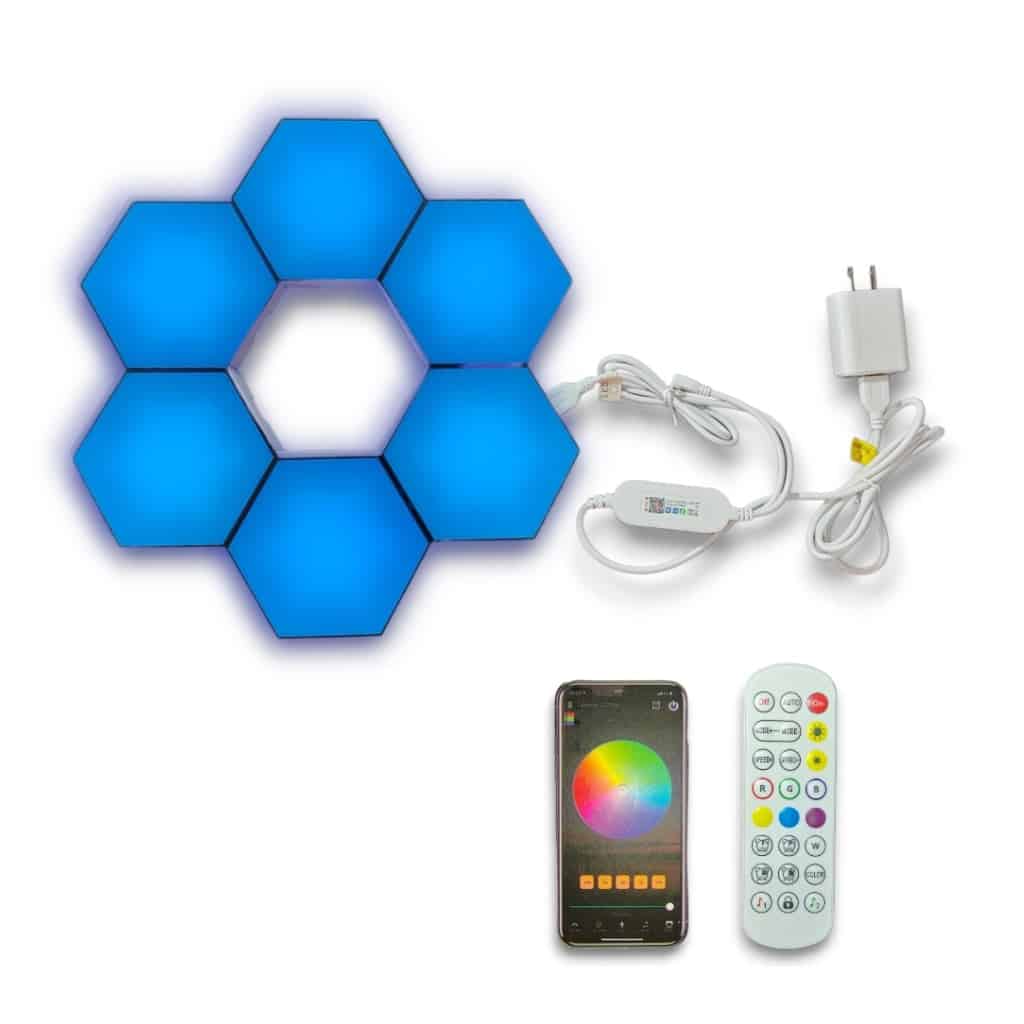 Luminaria Hexagonal Led 30W Wifi Rgb 6Pcs 85- 240V Bombillos Inteligentes Costa Rica