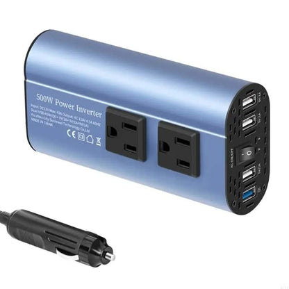 Convertidor Voltaje Automóvil 300W/500W
  300W/500W Equipado Con Enchufes Dobles Y 4 Puertos Usb