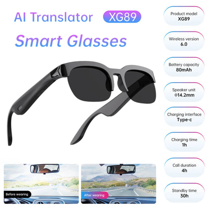 Lentes XG89 con traductor inteligente AI en tiempo Real llamadas manos libres