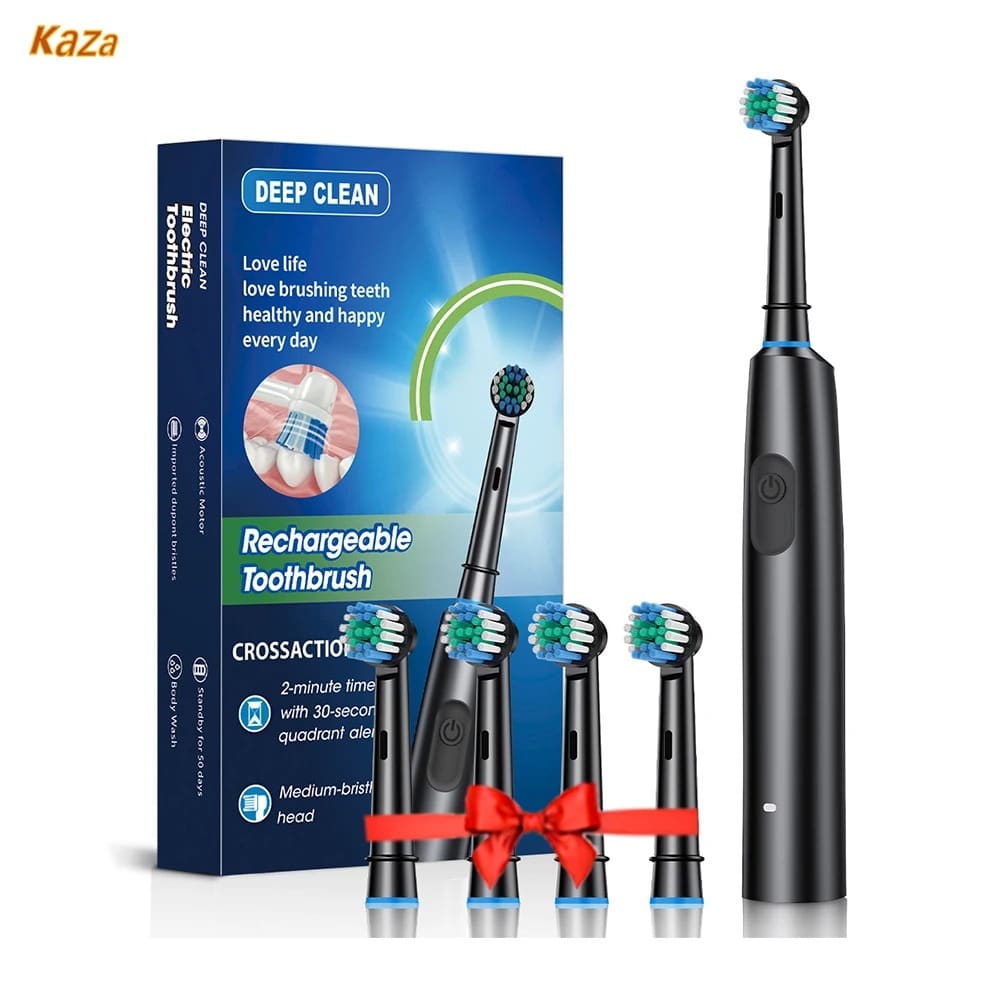 Cepillo de dientes eléctrico recargable con 8 cabezales Deep Clean
