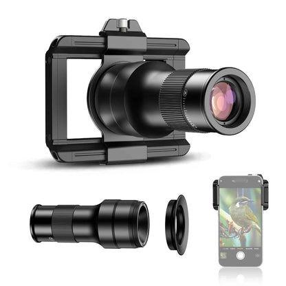 Monocular Apexel Apl-Tm6 Kit De Teleobjetivo Macro Para Teléfono Móvil, Teleobjetivo 6X + Lente Macro De 150Mm Con Soporte Para Teléfono