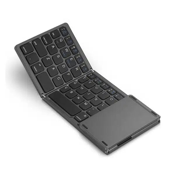 Teclado Inalámbrico Plegable Con Bluetooth Y Panel Táctil Para Teléfono Celular, iPhone, Tablet O Computadora