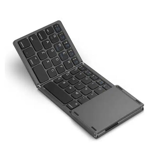 Teclado Inalámbrico Plegable Con Bluetooth Y Panel Táctil Para Teléfono Celular, iPhone, Tablet O Computadora