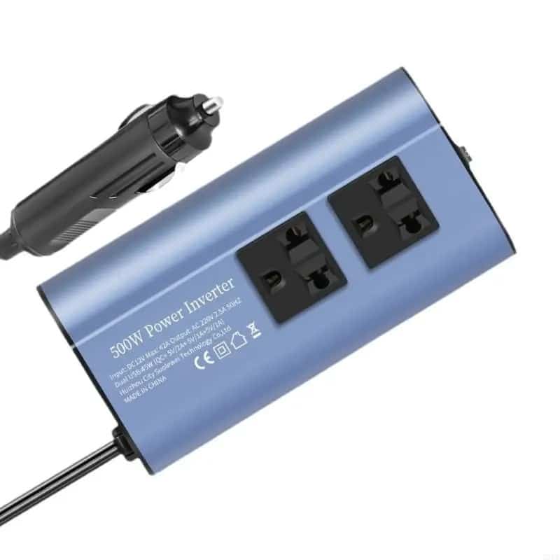 Convertidor Voltaje Automóvil 300W/500W
  300W/500W Equipado Con Enchufes Dobles Y 4 Puertos Usb