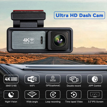 Camara para carro 4K Ultra HD dual camara con pantalla moderna y ultra calidad