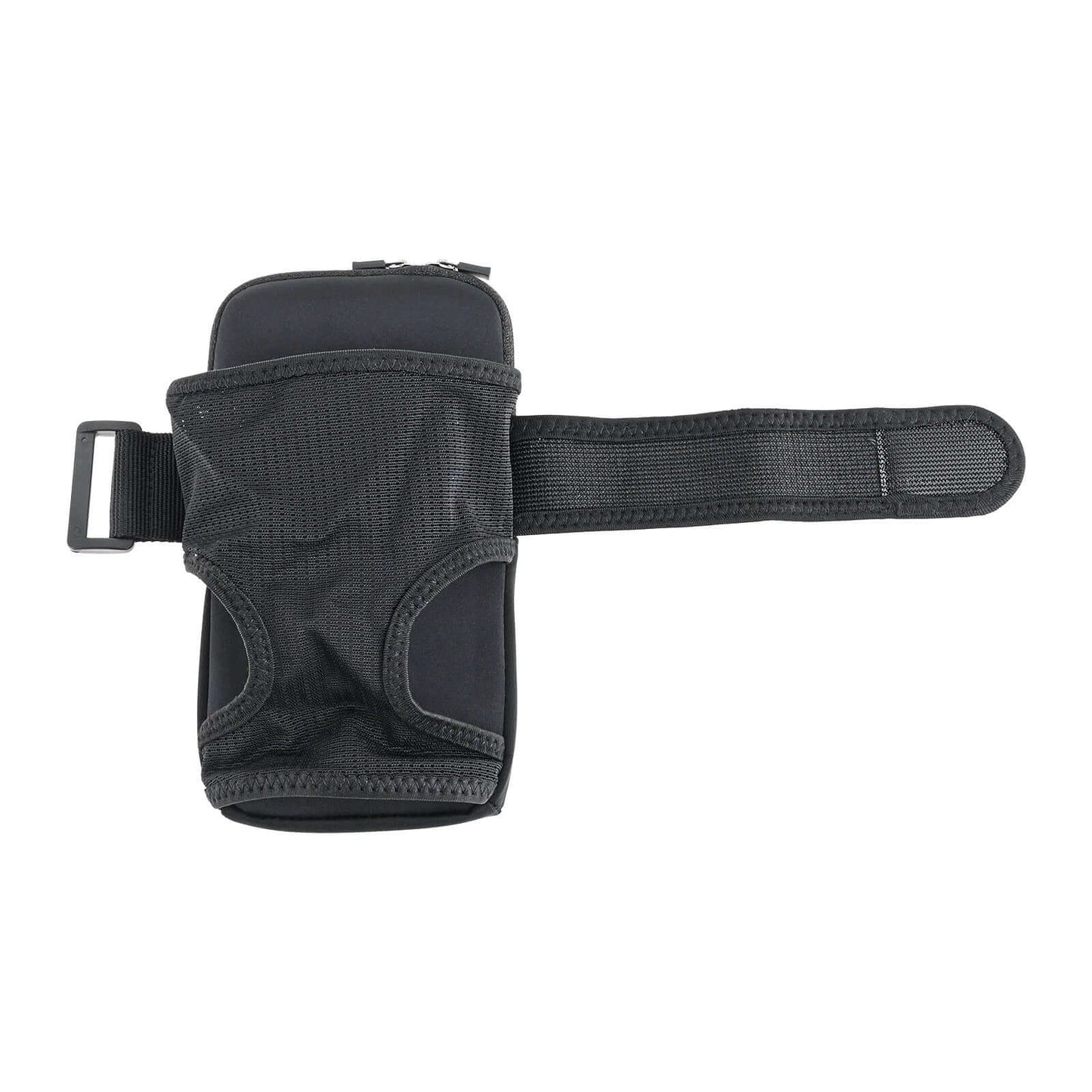 Bolsa para brazo de muñeca negra de 7 pulgadas para celular contra agua, motocicleta, bicicleta o ejercicio