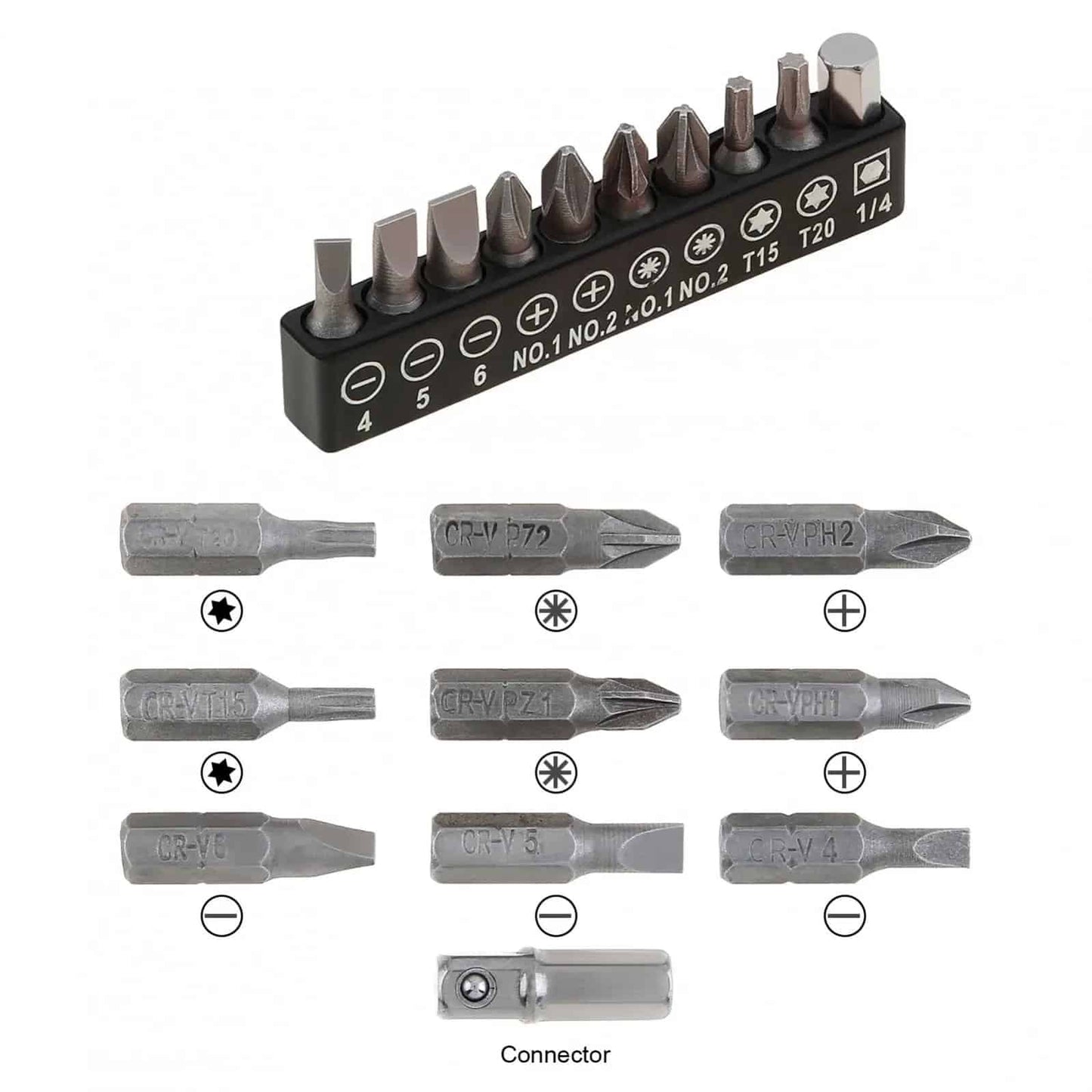 Mini Juego De Desatornillador Kit Con Bolsito Negro