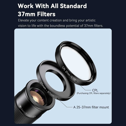 Monocular Apexel Apl-Tm6 Kit De Teleobjetivo Macro Para Teléfono Móvil, Teleobjetivo 6X + Lente Macro De 150Mm Con Soporte Para Teléfono