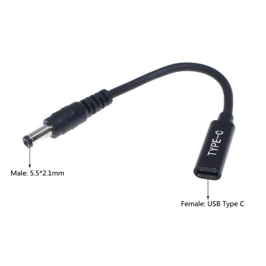 Adaptador De Corriente Tipo C Para Ordenador Portátil, Conector Usb Tipo C A Cargador Universal, Cable De Carga Para Computadora, Hasta 65W